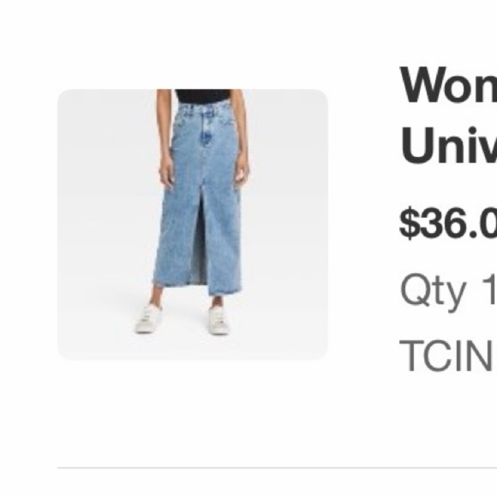 Universal Thread Medium Wash Denim Skirt